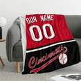 thumbnail image 2 of Cincinnati Blanket Throw Blanket Custom Any Name and Any Number Gifts for Men Women Baby, 2 of 6
