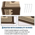 thumbnail image 5 of Garvee Outdoor Rug 9x12ft Modern Bordered Reversible Plastic Straw Rug, Waterproof RV Camping Rug Foldable Patio Rug for Deck Porch Balcony Backyard Picnic Beach, Brown, 5 of 9