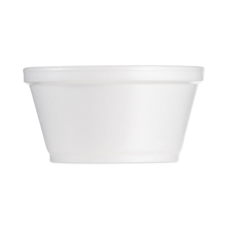Foam Container, Extra Squat, 8 oz, White, 1,000/Carton Foam Container, Extra Squat, 8 oz, White, 1,000/Carton