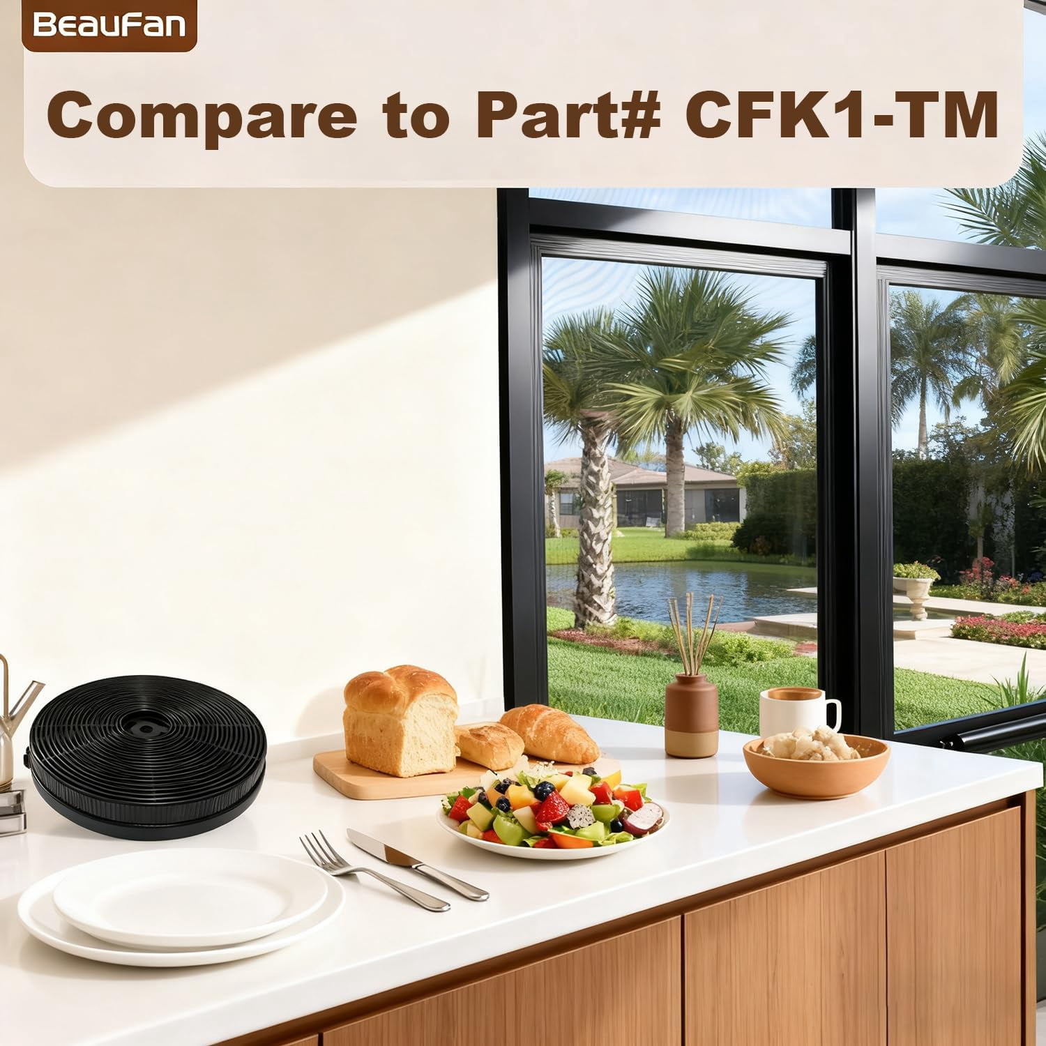 4 Set CFK1-TM Carbon Charcoal Range Hood Filter, Replacement Compatible with UMC30 UC30 UMC36 UC36 USGDCF-G YYCF02 CC170