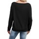 thumbnail image 3 of Camiseta de cuello inclinado con estampado de Halloween de manga larga estilo otoño para mujer Top sexy Fridja  hj2525, 3 of 4