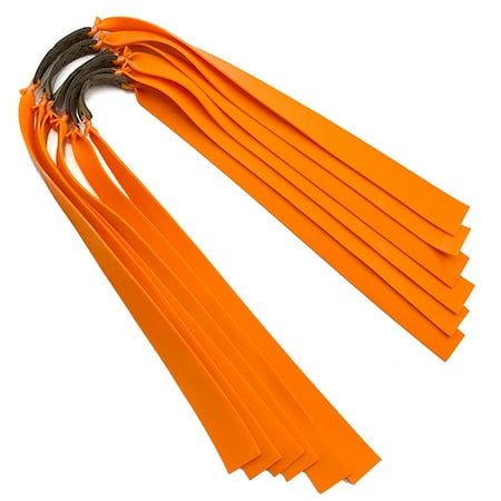 Clianle 10 Pcs Slingshot Bands Powerful Professional Elastic Rubber Catapult Shooting Flat Bands