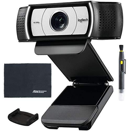 Logitech C930e 1080p HD Webcam with H.264 Compression (960-000971) External Privacy Shutter AOM Bundle Kit