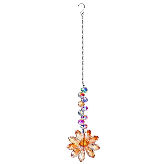 Crystal Sun Catcher Floral Suncatcher Ab Suncatcher Unique Hanging Ornament for Window Car Patio Birthday Housewarming Gift