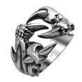 thumbnail image 5 of QQTDFG Stainless Steel Antique Gothic Biker Tribal Ring Black Men's Unisex Claws B189 -9, 5 of 8