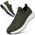 thumbnail image 1 of Zapatillas de tenis Puweco, ligeras, antideslizantes, para correr, color oliva 9US, 1 of 7