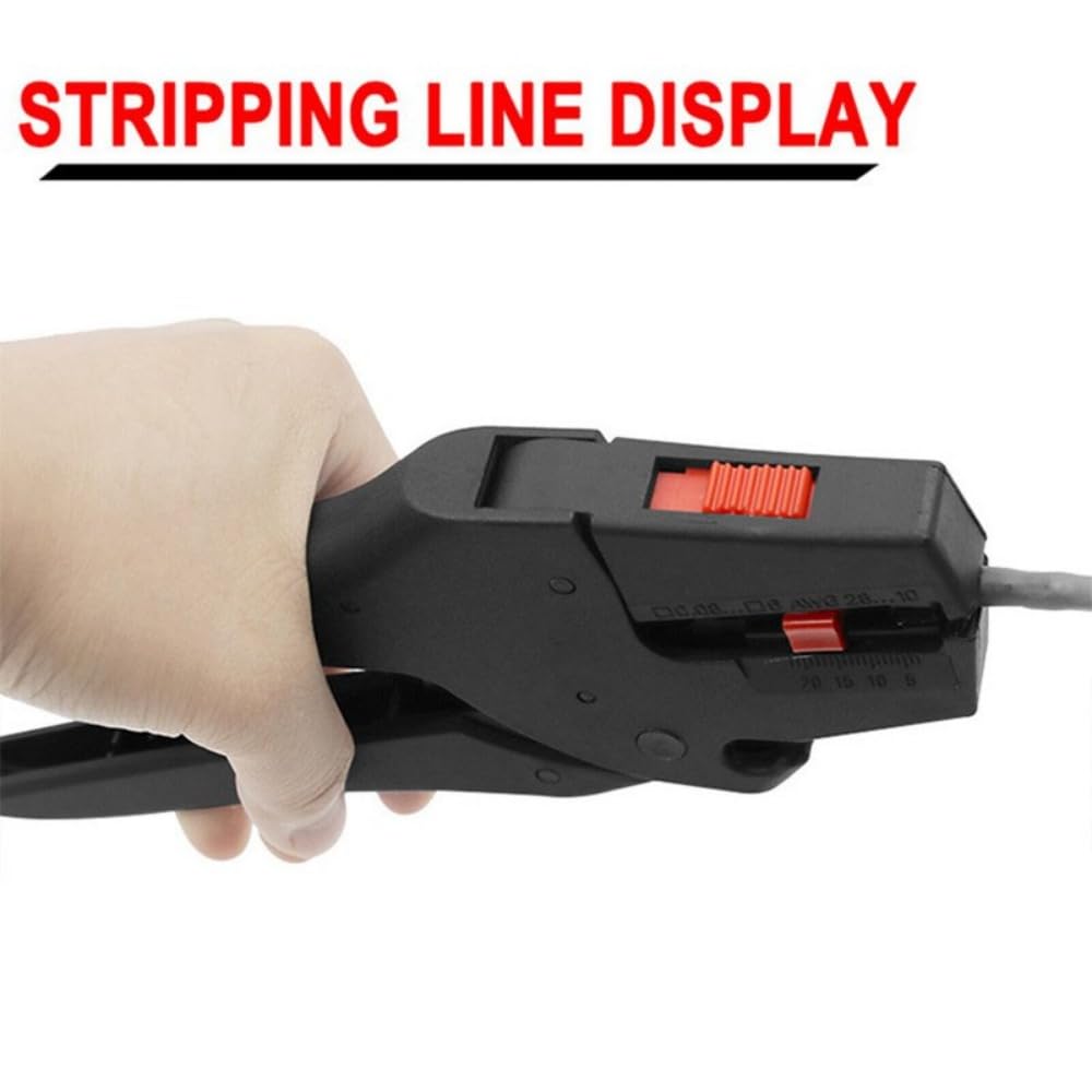 Automatic Wire Stripper, Portable Wire Cutters With Replaceable Blades, Plastic Jaws, Length Limiters Multi Functional Durable Wire Stripping Pliers Tool