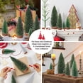 thumbnail image 2 of Ayieyill 9Pcs Mini Christmas Trees Christmas Decor Artificial Christmas Decorations with 4 Sizes, Christmas Tree Bottle Brush Trees Christmas Table Decorations (Green Silver), 2 of 7