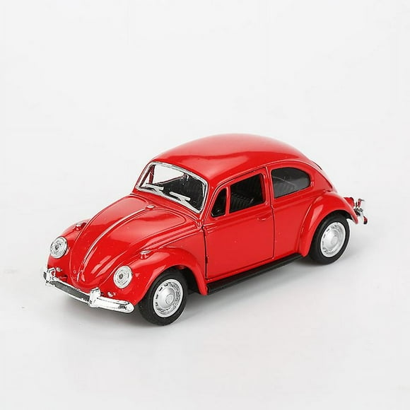 1:32 Alloy Classic Car Model Children's Toy Car Ornament Pull Back Car Simulation Car (6610 Red, 2 Pack)
