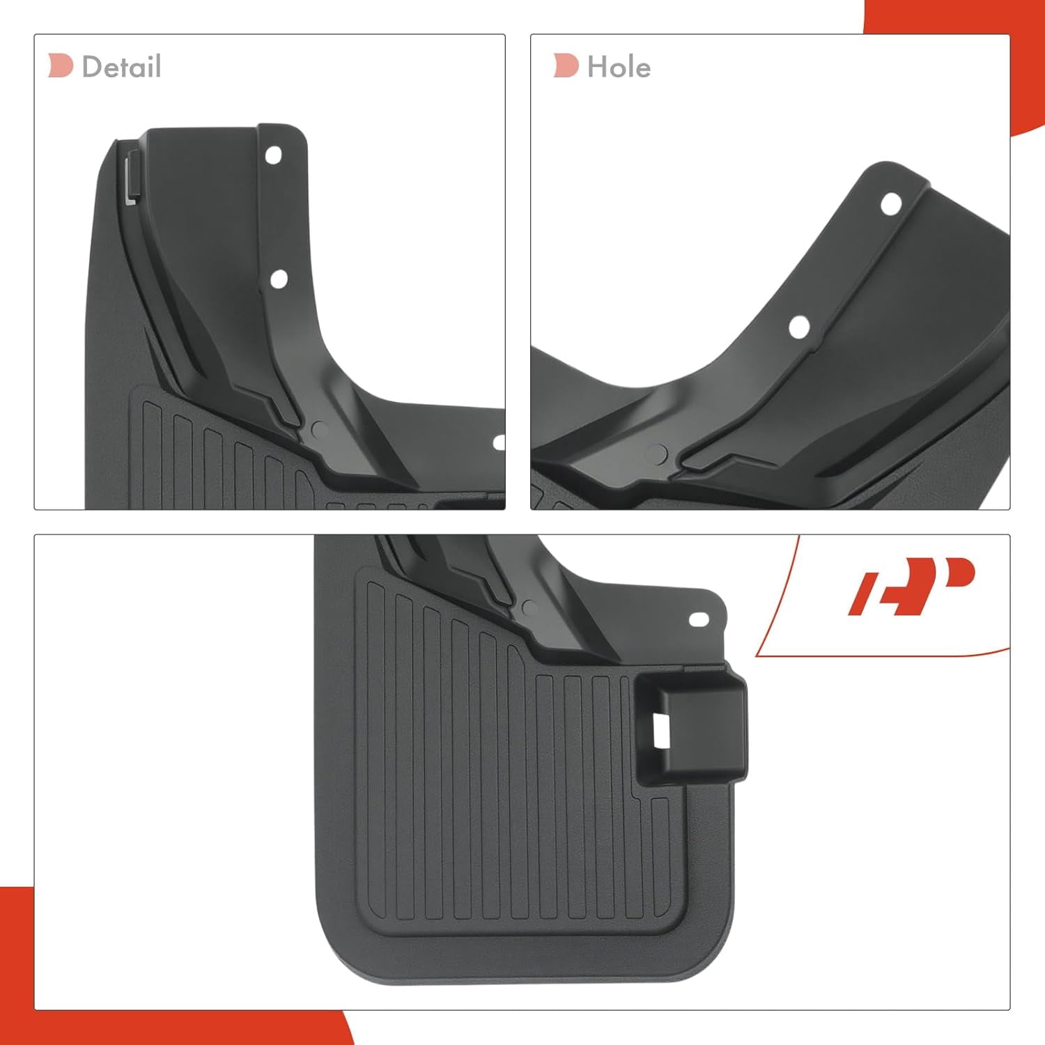 A-Premium Set of 2-PC Front Mud Flaps Splash Guards Compatible with Ford Bronco 2021-2024 Sport Utility, Left & Right Mudguards Mudflaps, with Hardware Accessories (Not for Bronco Sport Models)