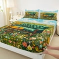 thumbnail image 3 of Feelyou Blooming Daisy Flower Full Size Sheets, Afternoon Tea Bed Sheets, Rustic Farmhouse Style Sheet Sets, Breathable Home Decor, 4-Piece, 3 of 7