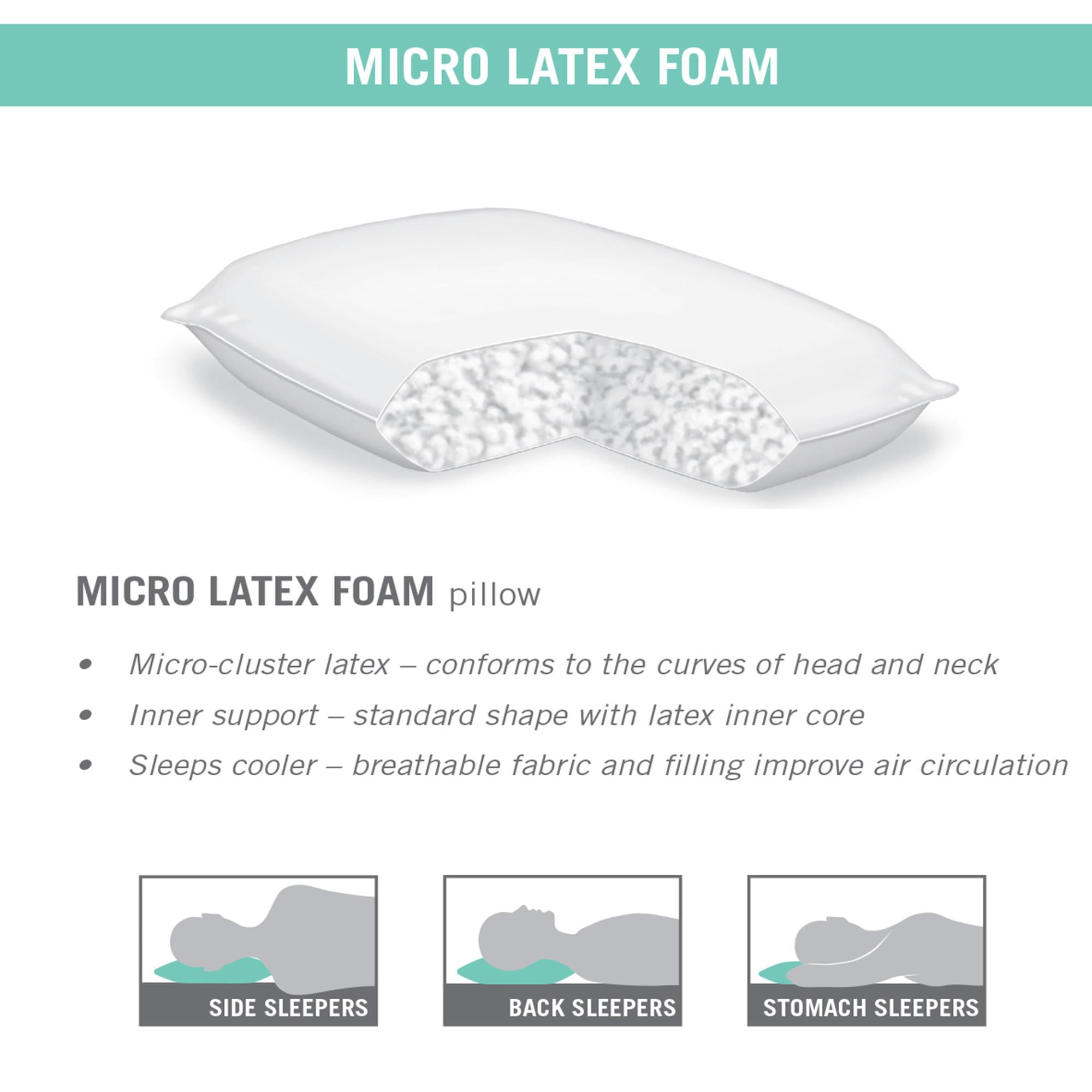 Micro latex clearance pillow