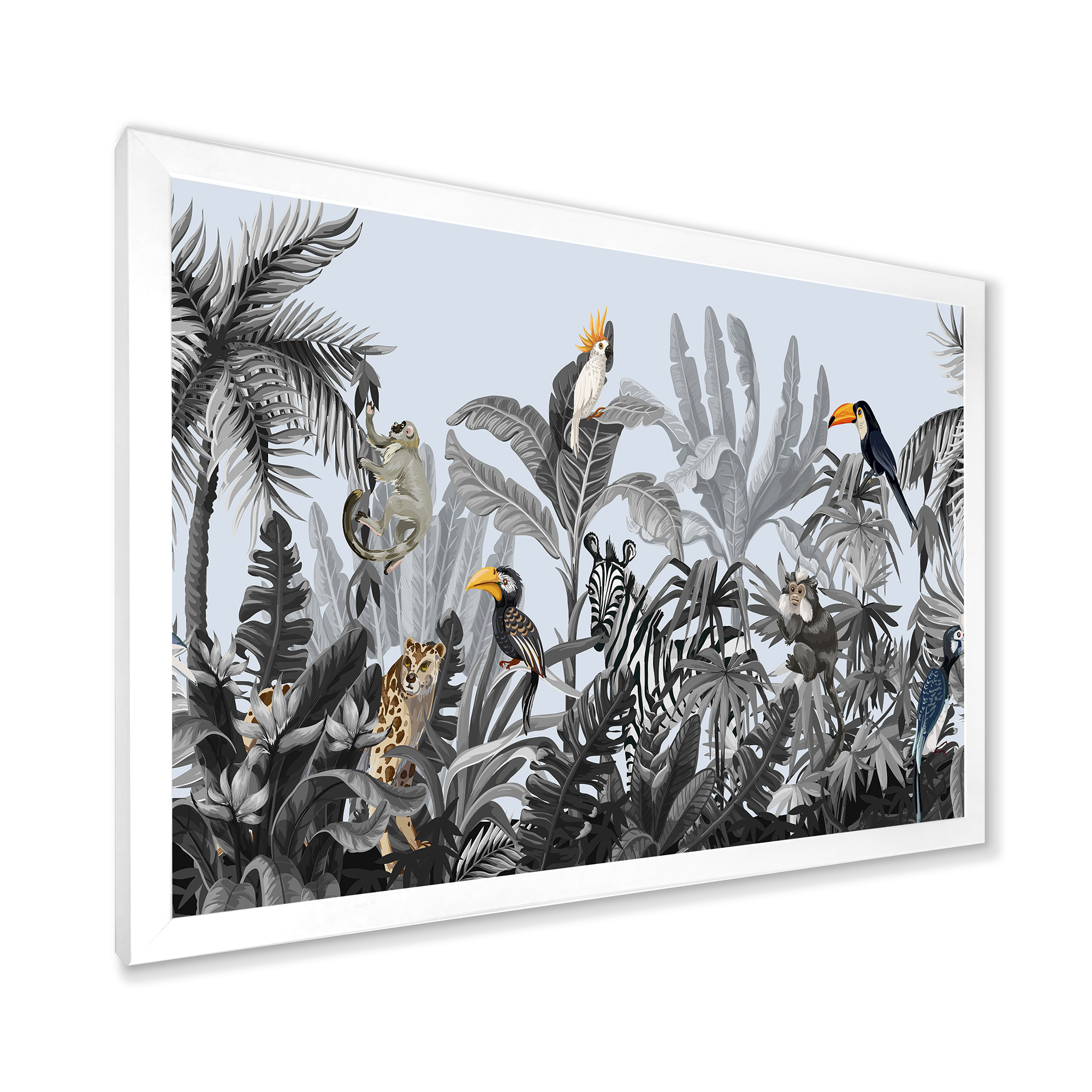 Designart 'Birds and Peonies With Chinoiserie VIII' Farmhouse Framed Art Print