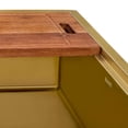 thumbnail image 7 of Ruvati RVH6530GG 30 in. Polished Brass Workstation Undermount Single Bowl Kitchen Sink, Matte Gold, 7 of 7