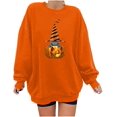 thumbnail image 1 of Chandails en Molleton Citrouille Halloween pour Femmes Chandail Imprimé Manches Longues Col Rond, 1 of 6
