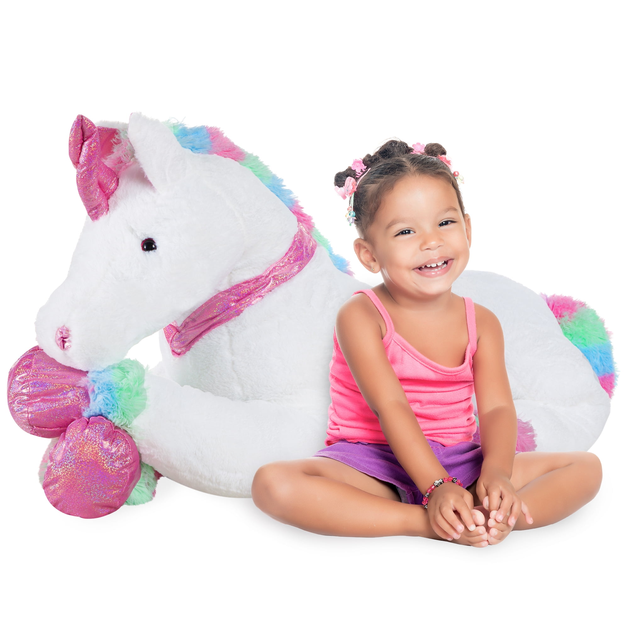 Unicorn Pony Soft Plush Stuffed Animal Toy with Blanket for Kids Best Xmas Gift 