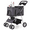 Chequer, variant on OSM 3-in-1 Foldable Pet Stroller with Detachable Carrier & Car Seat, Push-Button Entry, 4-Wheel Jogger, Includes Storage Basket & Cup Holder for Small Medium Dogs Cats Up to 33 lbs, Black