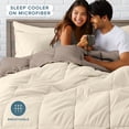 thumbnail image 4 of Bare Home 5-Piece Reversible Bed-in-a-Bag - Premium 1800 Collection - Full, Sand/Taupe Comforter with Sand Sheet Set, 4 of 10