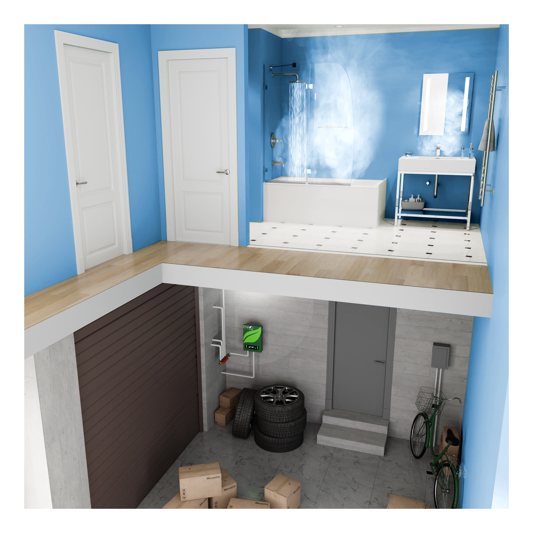 ANZZI Tankless Electric Water Heater Atami 27 kW High-Flow Instant Hot Water Heating System