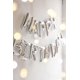 thumbnail image 4 of Pancarta plateada con globos del alfabeto colgante de feliz cumpleaños. Afortunado Sencillez, 4 of 5