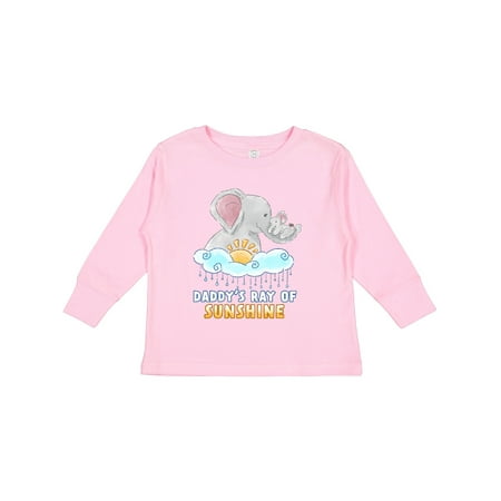 

Inktastic Daddy s Ray of Sunshine Cute Elephants Rainclouds and Sun Gift Toddler Boy or Toddler Girl Long Sleeve T-Shirt