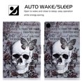 thumbnail image 6 of Allytech Galaxy Tab A8 10.5" Case Cover SM-X200, Slim Fit Multi Angle Viewing Stand Flip Smart Cover Auto Sleep Wake Shockproof Protection Case for Samsung Galaxy Tab A8 10.5" X200 X205 X207 - Skull, 6 of 6