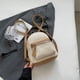 thumbnail image 3 of Bolso de PU para mujer, Bolso escolar informal para mujer, Bolso de cubo para vacaciones en la playa tejidos a mano, 3 of 8
