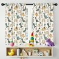 thumbnail image 5 of Blackout Kids Curtains,Beige Dinosaurs Rainbows Flowers Pattern Childrens Insulated Curtains Set Of 2,Bedroom Essentials,Toddler Room Decor 42"x54", 5 of 5