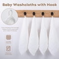 thumbnail image 5 of Muslin Baby Washcloths 100% Cotton Face Towels 10 Pack Wash Cloths for Baby 12x12in Soft and Absorbent Baby Wipes (White), 5 of 5