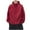 Red, variant on Xfvqtps Mens Light Jacket Sun Protection Hoodie Full Zip up with Drawstring Solid Color Long Sleeve Pockets Fishing Hiking Athletic Running Lightweight Breathable Waterproof Summer Top Black