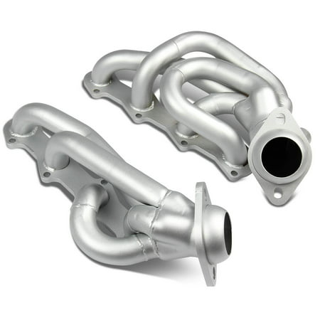 For 1997 to 2003 Ford F-150 4 -1 Design 2 -PC Stainless Steel Exhaust Header Kit (Silver Ceramic Coated) 98 99 00 01