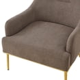 thumbnail image 5 of Christopher Knight Home 33" Modern Accent Chair, Single Sofa with Curved Backrest & Gold Metal Legs, Brown, 5 of 9