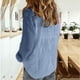 thumbnail image 5 of ICHUANYI Clearance Women Printed Cotton Long Sleeve Tank Career Bloues Cardigan Tops(Navy, XXL) ICHUANYI WER2023080902488, 5 of 6