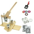 thumbnail image 1 of ChiButtons Button Maker KIT 25mm (1") Badge Press Machine-B400 + 25mm (1") Round Die Moulds + 500 set Button Components + Handling Cutter (Gold-New), 1 of 9