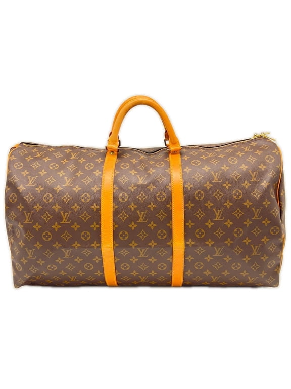 Pre-Owned LOUIS VUITTON Louis Vuitton Monogram Keepall 60 M41422 Boston Bag Brown Beige Leather...