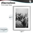 thumbnail image 4 of Stupell Industries Farmhouse Peering Highland Cattle Gray Framed Print Under Glass, 14 x 20, by Dakota Diener, 4 of 8