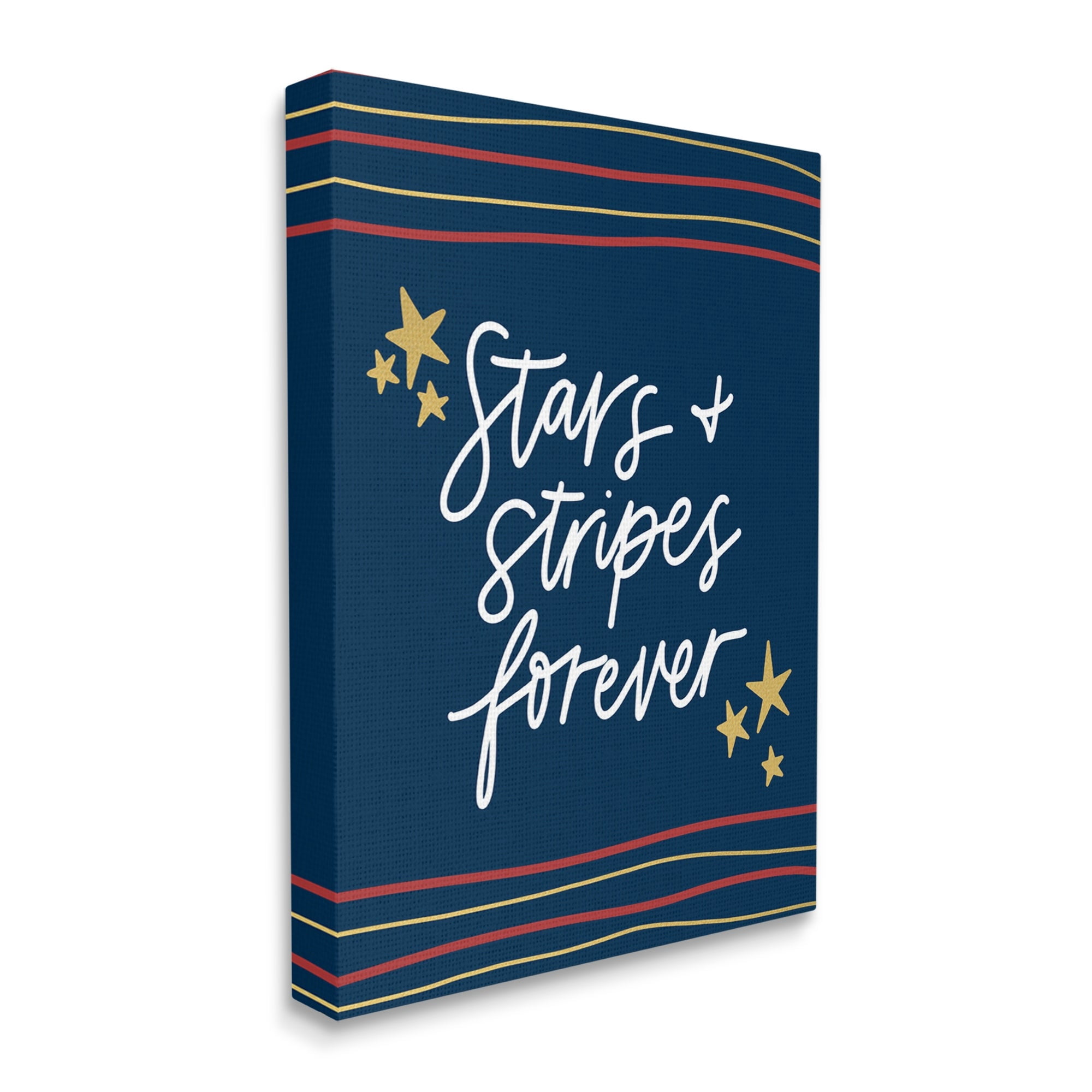 Stupell Industries Stars Stripes Forever Americana Independence Day Graphic Art Gallery Wrapped Canvas Print Wall Art, Design by Amanda Houston
