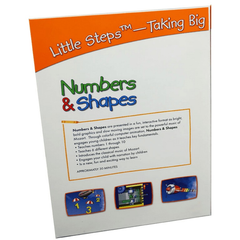 Little Steps Numbers & Shapes DVD for Babies - Teaches Numbers 1-10,  Teaches 6 Different Shapes & More