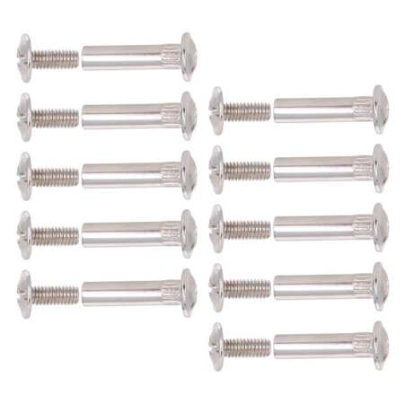 

10Pcs Female M4x20mm Carbon Steel Screw Post Silver Belt Buckle Binding Bolts Leather Fastener Fit for 3\\16 (5mm) Hole Dia