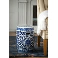 A&B Home 16" Blue And White Floral Round Ceramic Garden Stool - Walmart.com