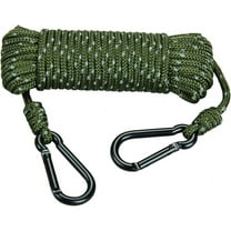 Hunters Specialties 30ft Heavy Duty Reflective Treestand Rope - Hunting Large-Diameter Rope with 2 Carabiner Clips