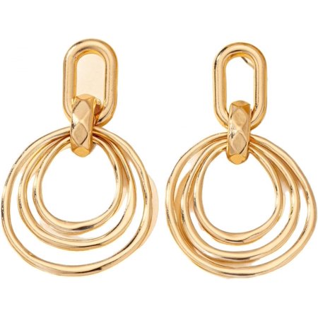 Trendy Best Gold Knot Earrings for Women Chunky Statement Drop Dangle Earrings Lightweight Hypoallergenic Fashion Gold Jewelry[o609]
