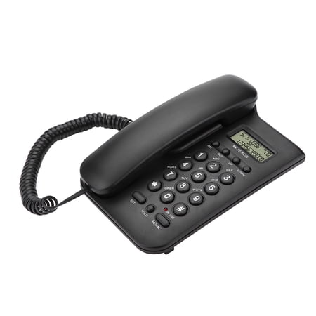 Brynna Home PhoneLandline Phone, Long Service Life Corded Telephone KX-T076 Easy To Install Energy Saving for Hotel Office