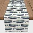 thumbnail image 2 of Creative Products Navy Watercolor Whales 16x90 Poly Twill Table Runner, 2 of 2