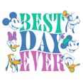 thumbnail image 2 of Junior's Mickey & Friends Best Day Ever Crew Graphic Tee White 2X Large, 2 of 3