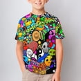 thumbnail image 2 of T-Shirt pour Enfants Geometry Dash Imprimé Confortable T-Shirt Graphique Décontracté pour Usage Quotidien 130 cm, 2 of 8