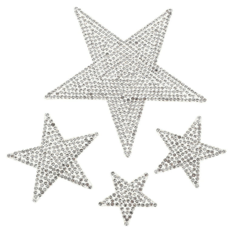  84 Pieces Self Adhesive Star Stickers, Star Glitter Bling  Crystal Rhinestone Sticker for Christmas Decal Decor Holiday Window Car  Accessories, 4 Sheets (Silver)
