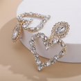 thumbnail image 4 of Bohemian Sparkling Heart Crystal Dangle Earrings Rhinestone Chandelier Earrings Festival Prom Party Accessories for Women, 4 of 10