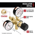 thumbnail image 2 of Regulador de argón para soldadura a gas RX WELD para MIG y TIG, 2 of 7