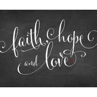 Faith Hope and Love Canvas Art - Amy Cummings (24 x 30)
